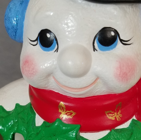 Vintage 1990's Light Up "Noel" Snowman | Handmade - Picture 4 of 14